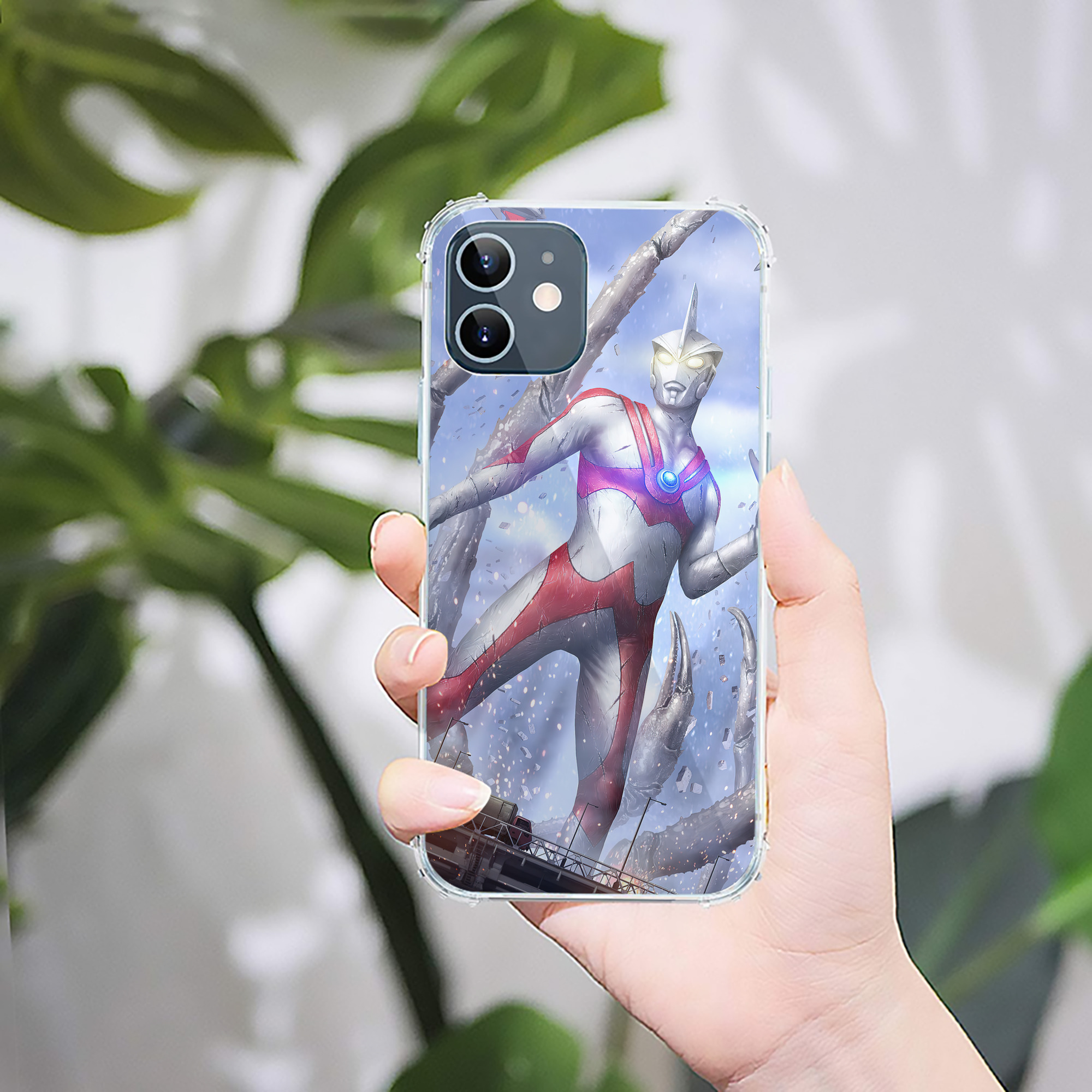 （画像用） ウルトラマン Ultraman 【iPhone 12シリーズ対応】透明スマホケース（クリアソフトケース）